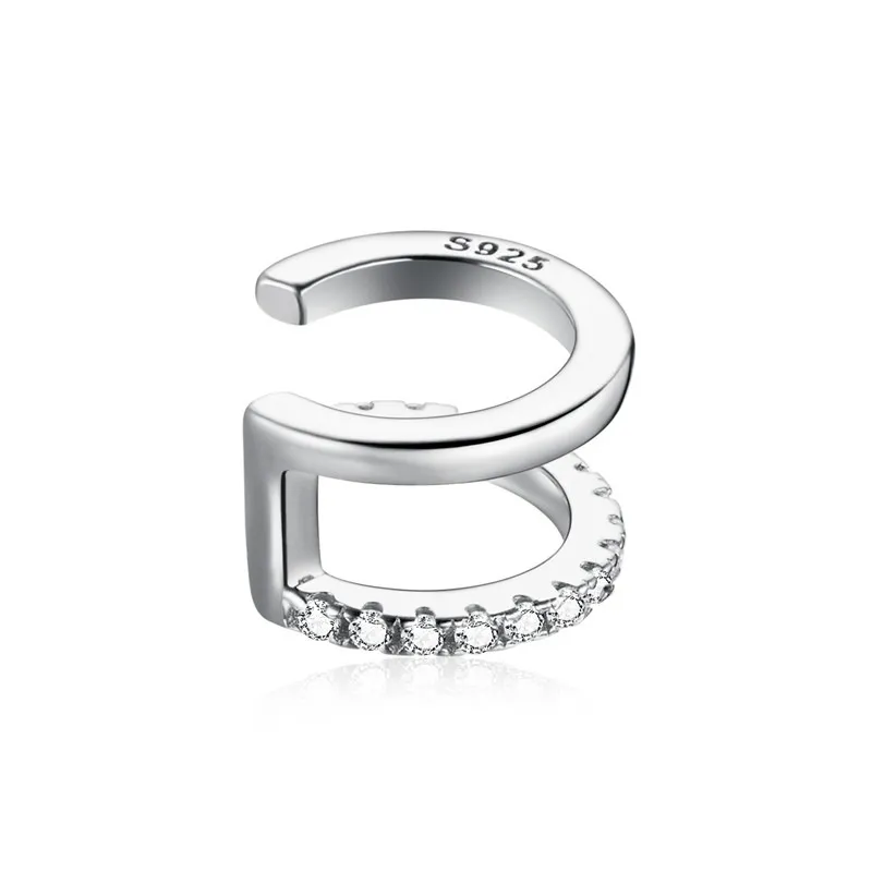 Pandora Style Silver Simple Ear clip - SCE994-A