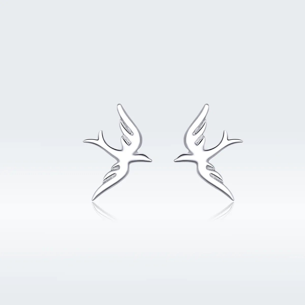 Pandora Style Silver Spring Swallow Stud Earrings - BSE302