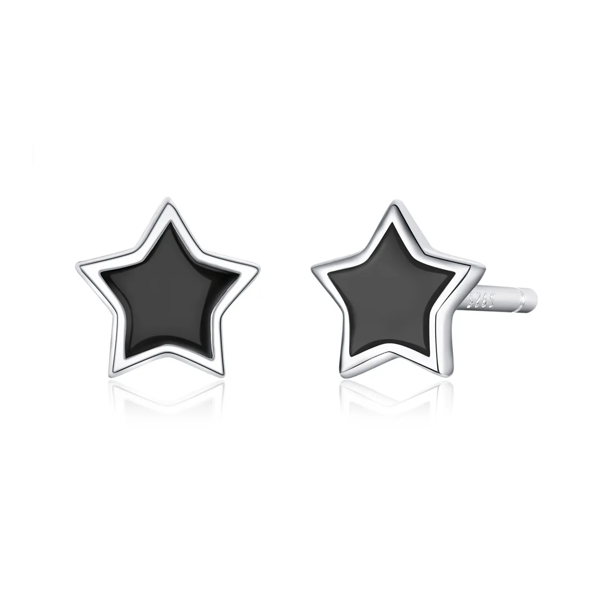 pandora style silver stars stud earrings bse275