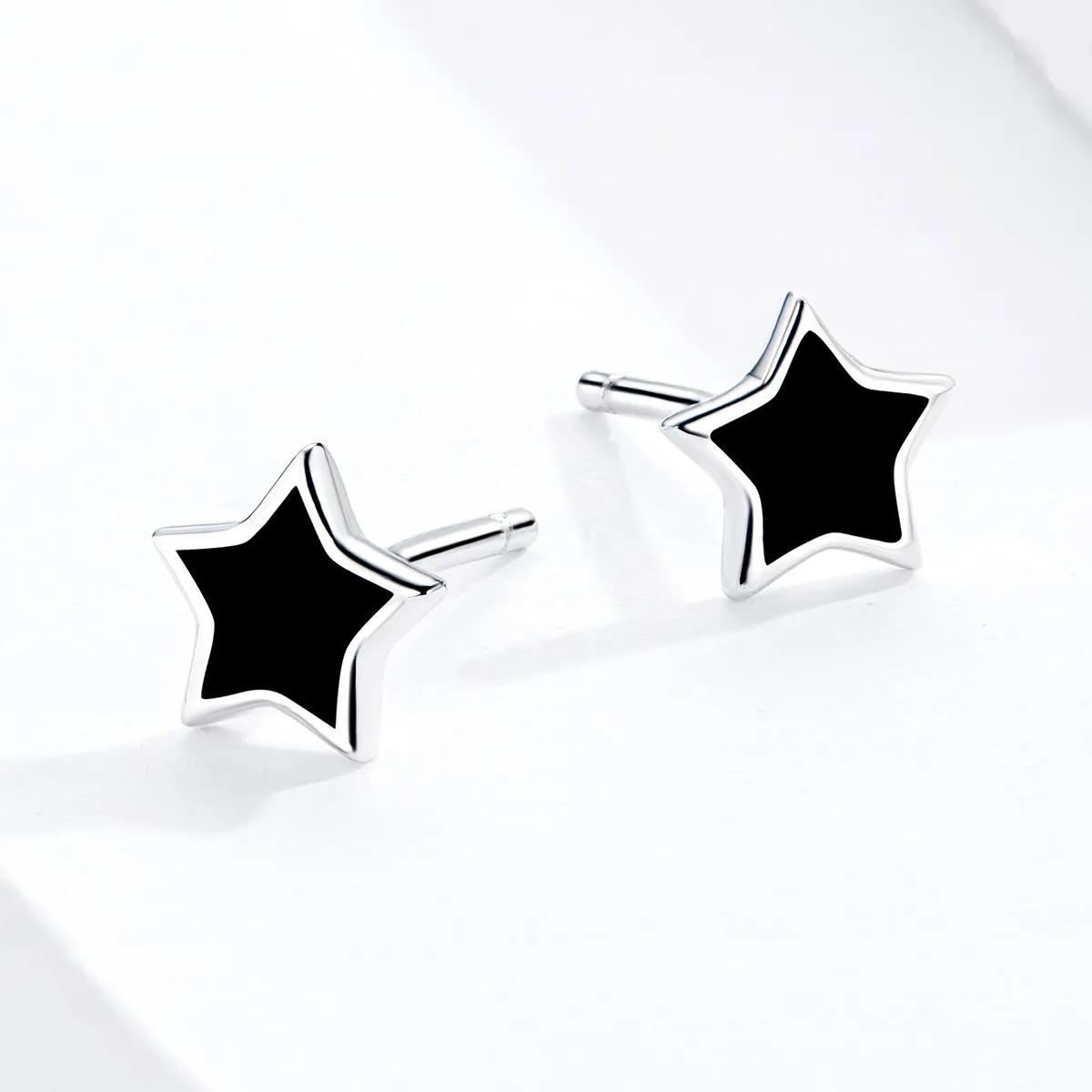 Pandora Style Silver Stars Stud Earrings - BSE275