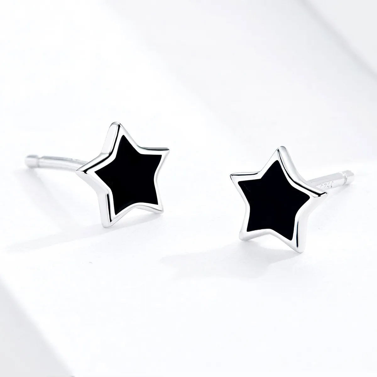 Pandora Style Silver Stars Stud Earrings - BSE275