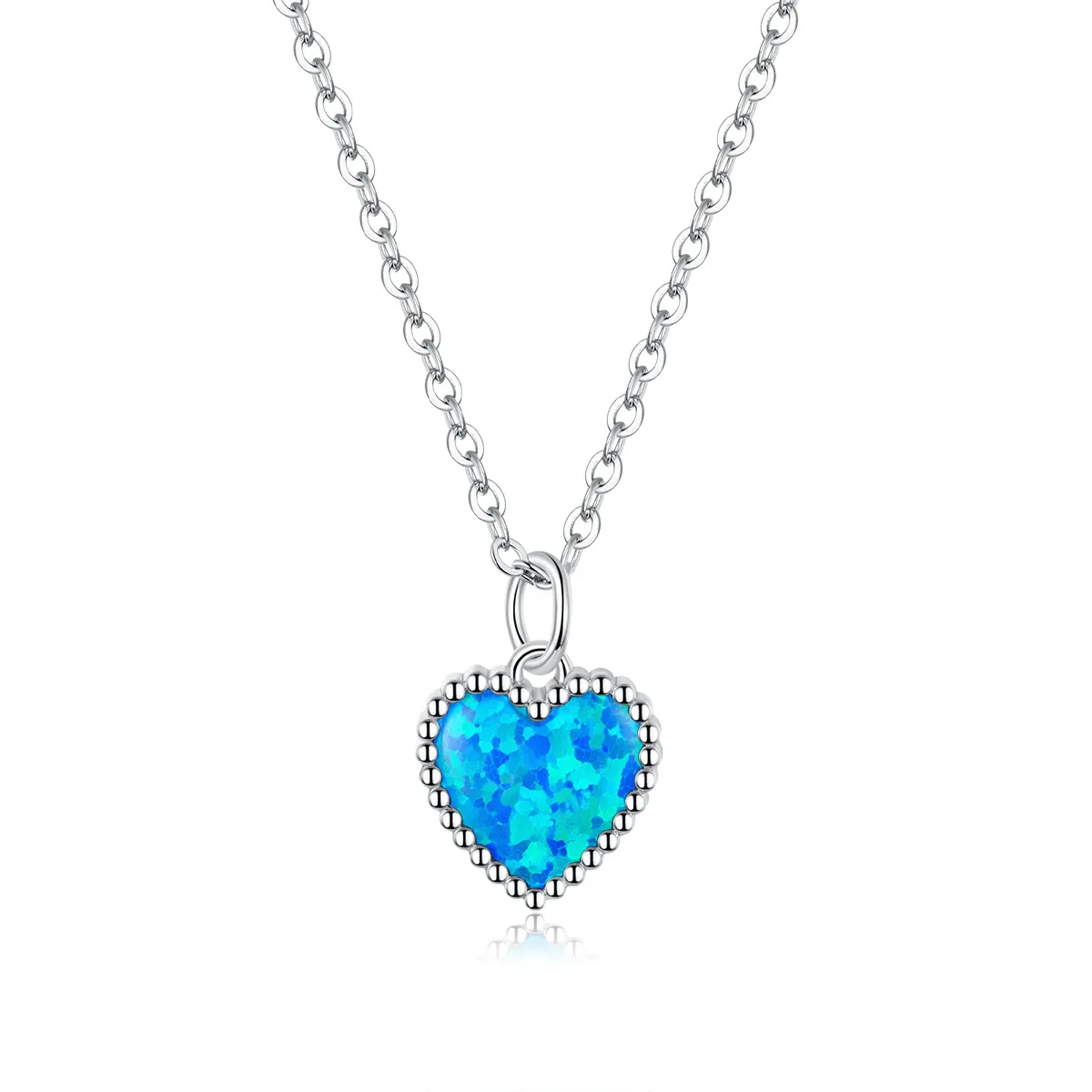 Pandora Style Silver Heart Pendant Necklace - SCN413