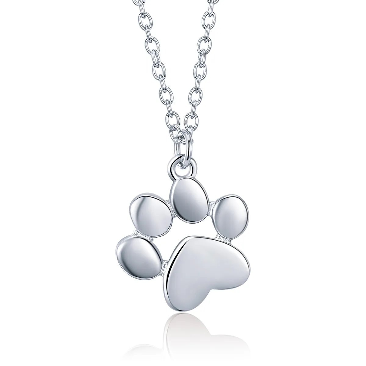 pandora style silver pet paw pendant necklace scn2752