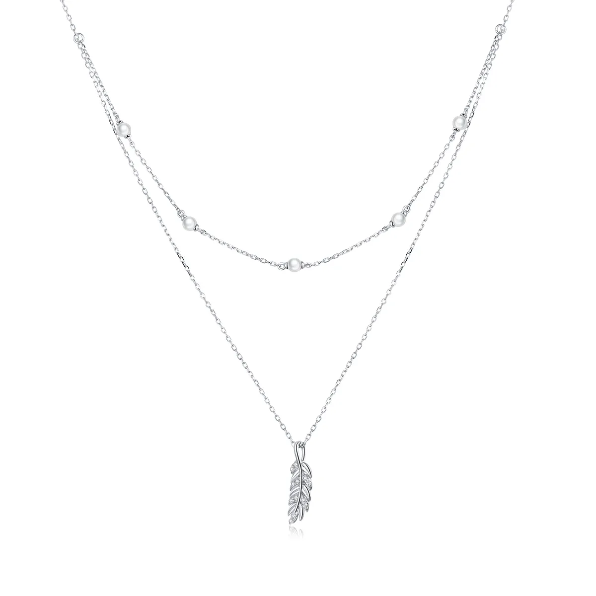 pandora style silver shiny wheat pendant necklace bsn208