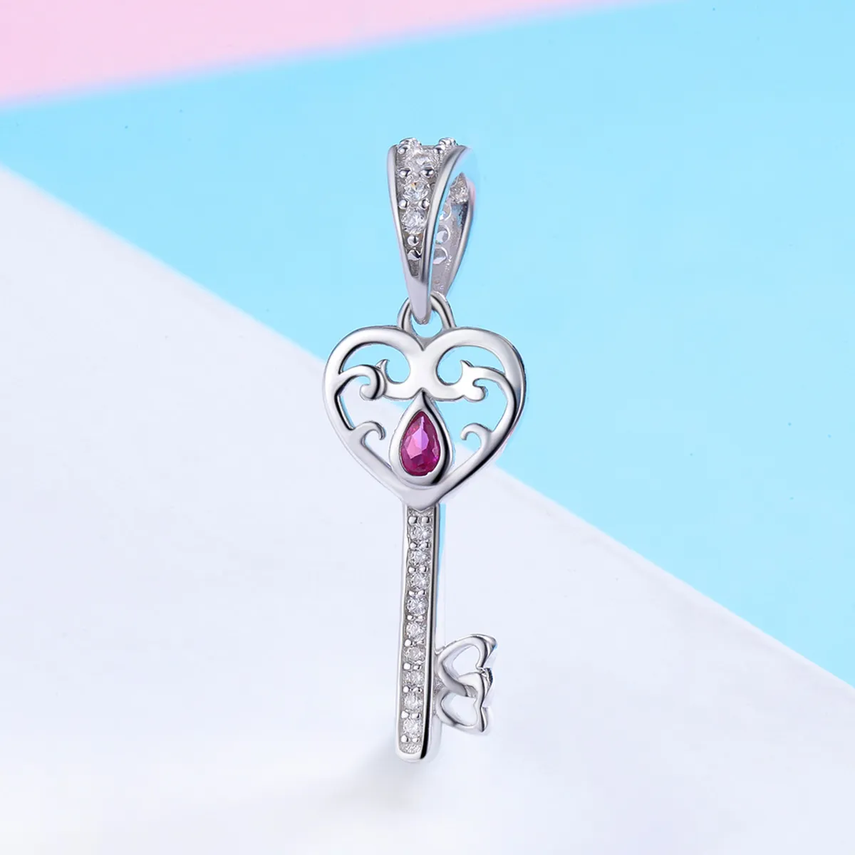 Pandora Style Silver The Key to Happiness Pendant - SCC791