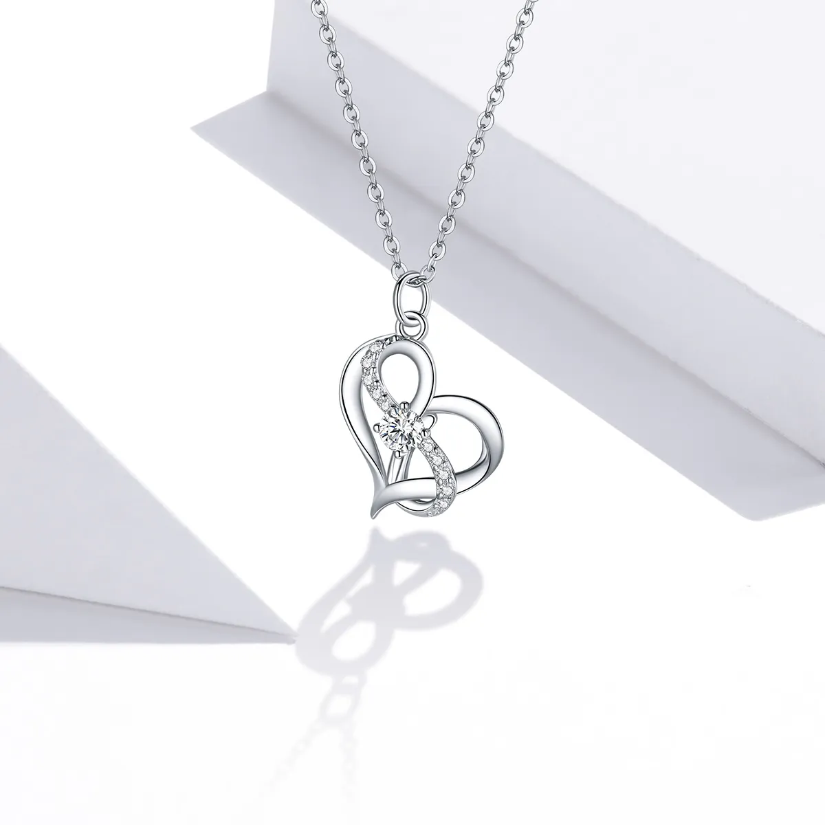 Pandora Style Silver Together forever Pendant Necklace - SCN442