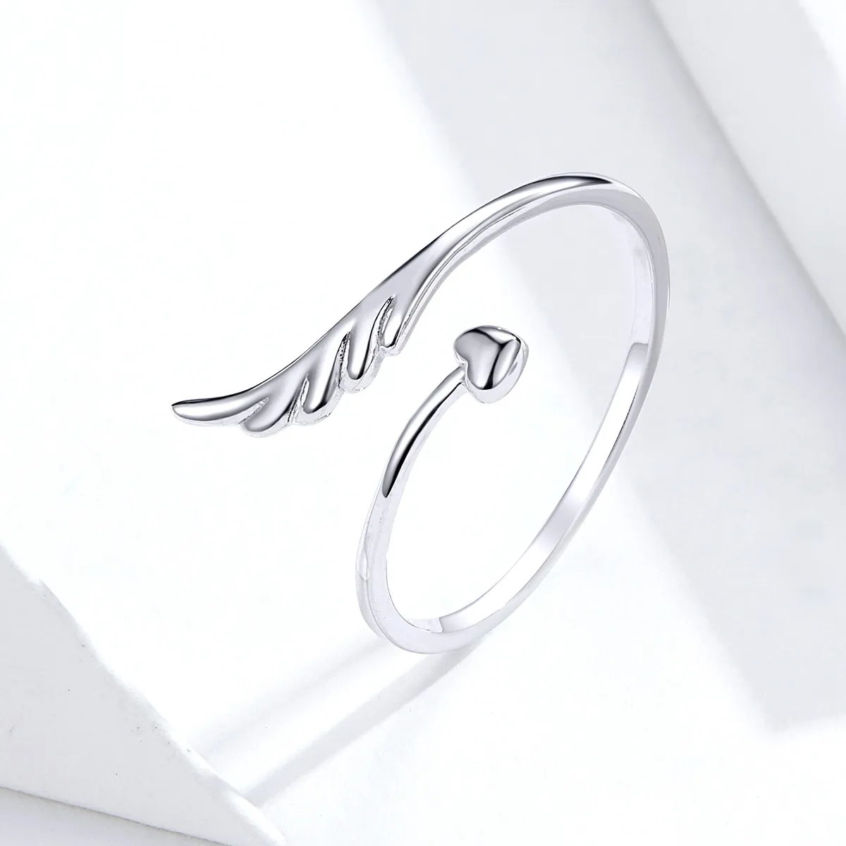 Pandora Style Silver Angel Wing Open Ring - SCR567