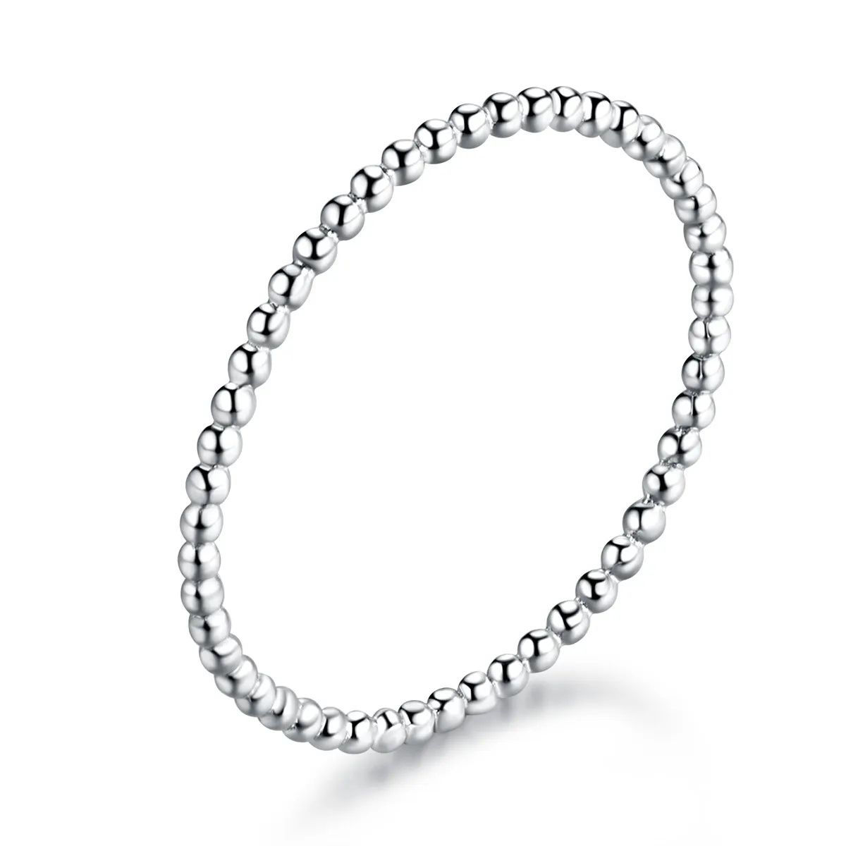 pandora style silver beaded ring scr574