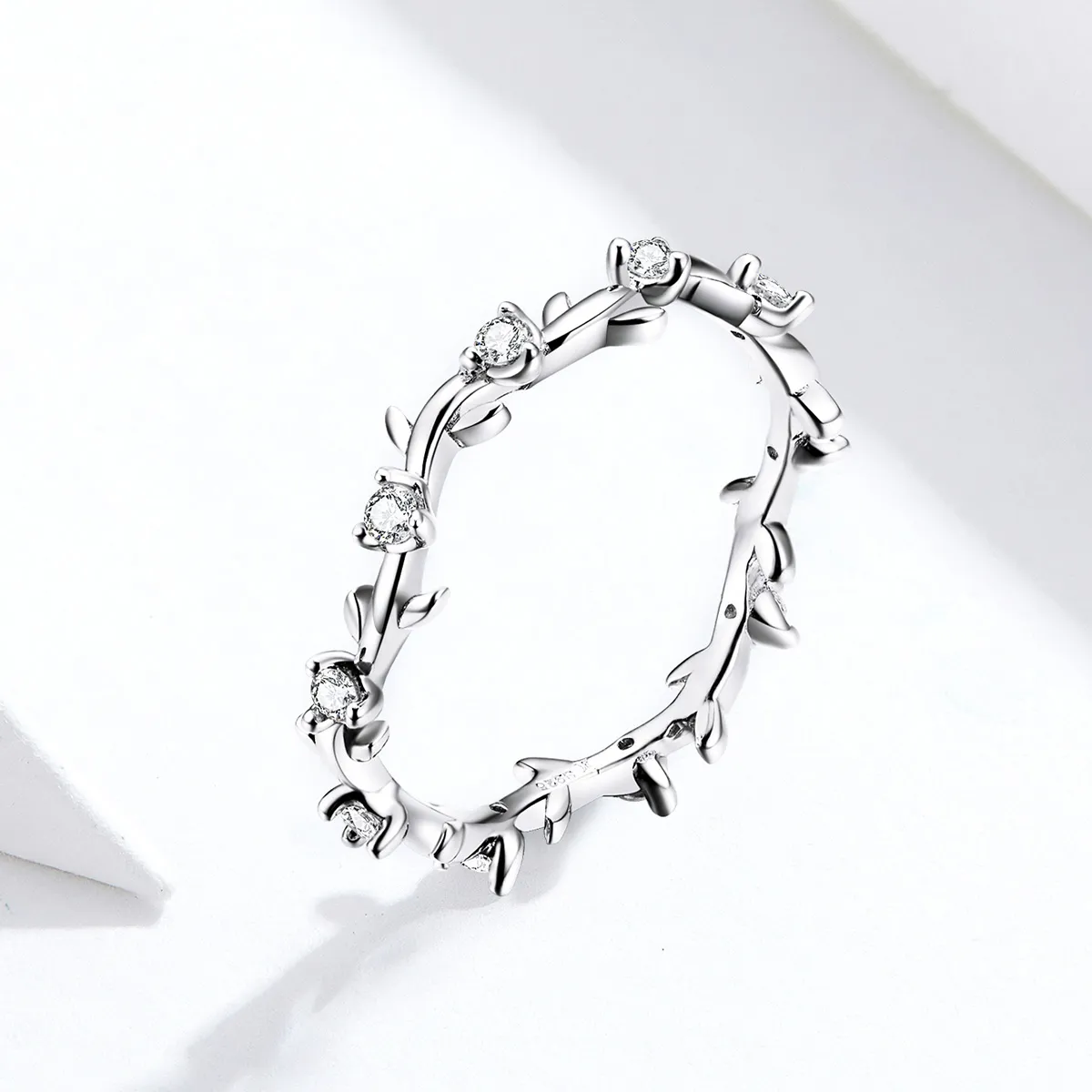 Pandora Style Silver Flower Crown Ring - SCR625