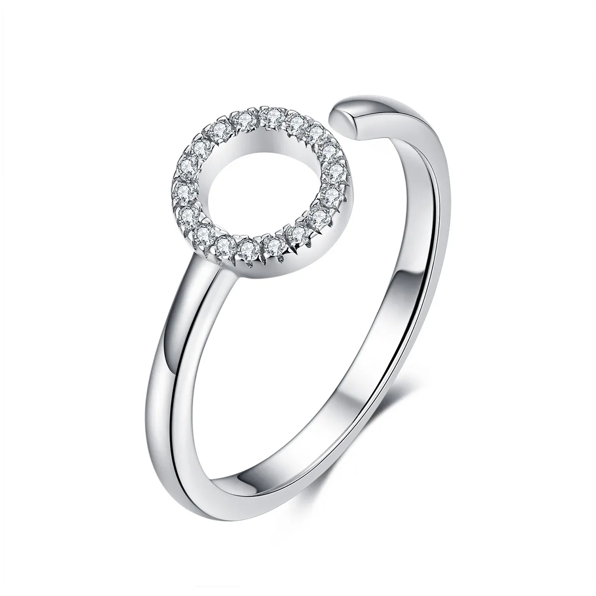 pandora style silver halo open ring scr545