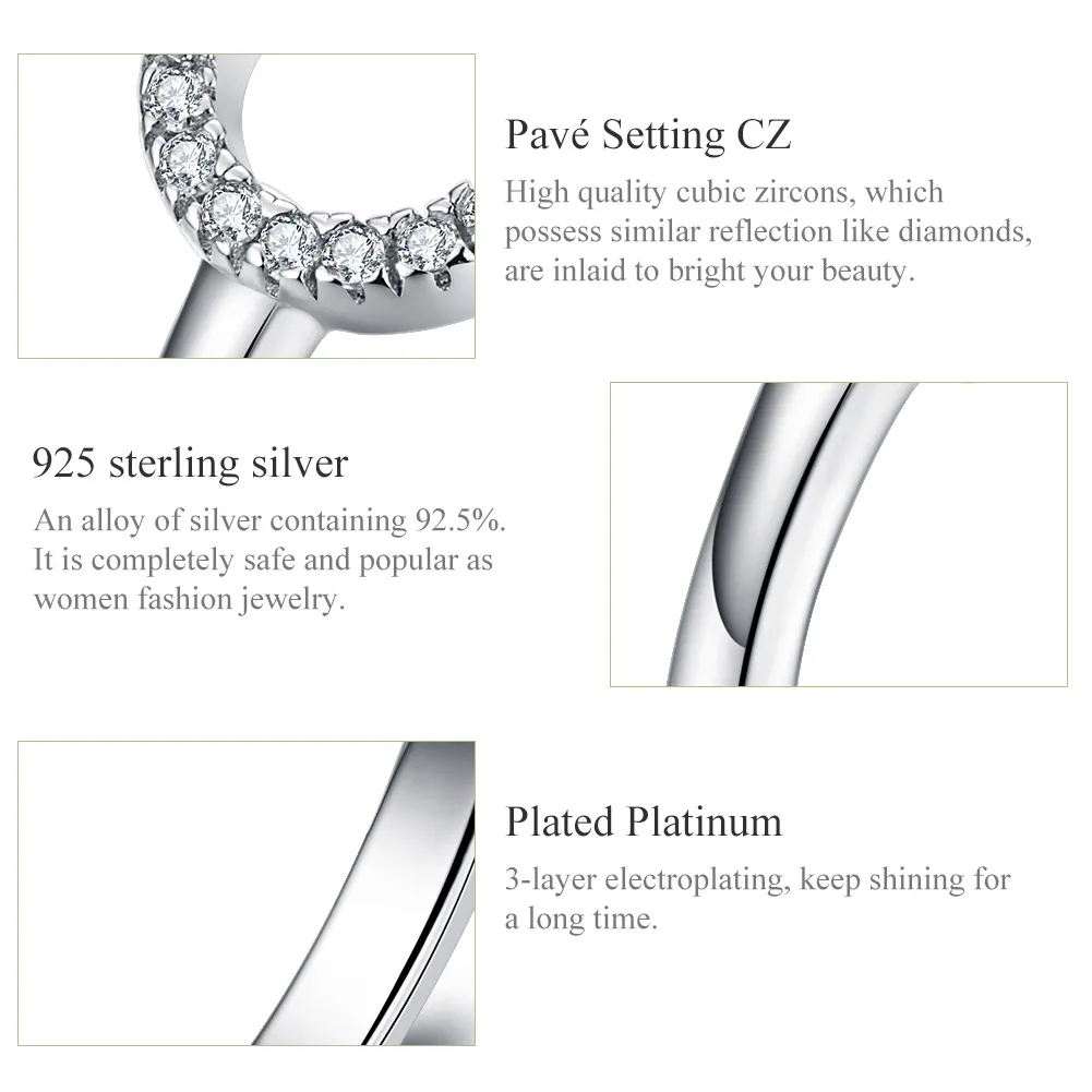 Pandora Style Silver Halo Open Ring - SCR545