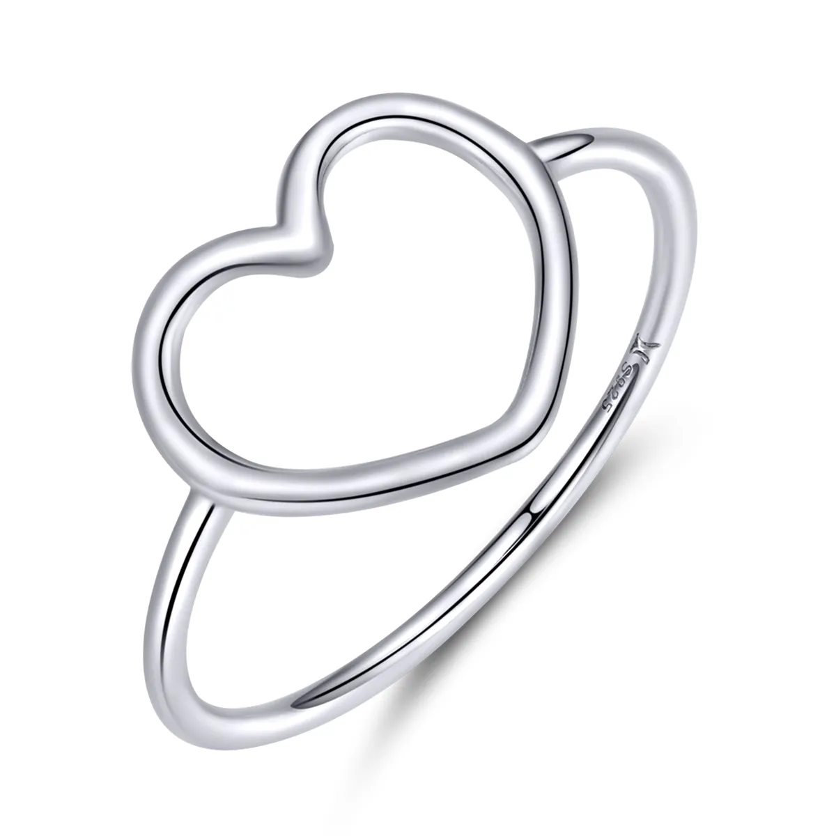 pandora style silver heart ring scr641