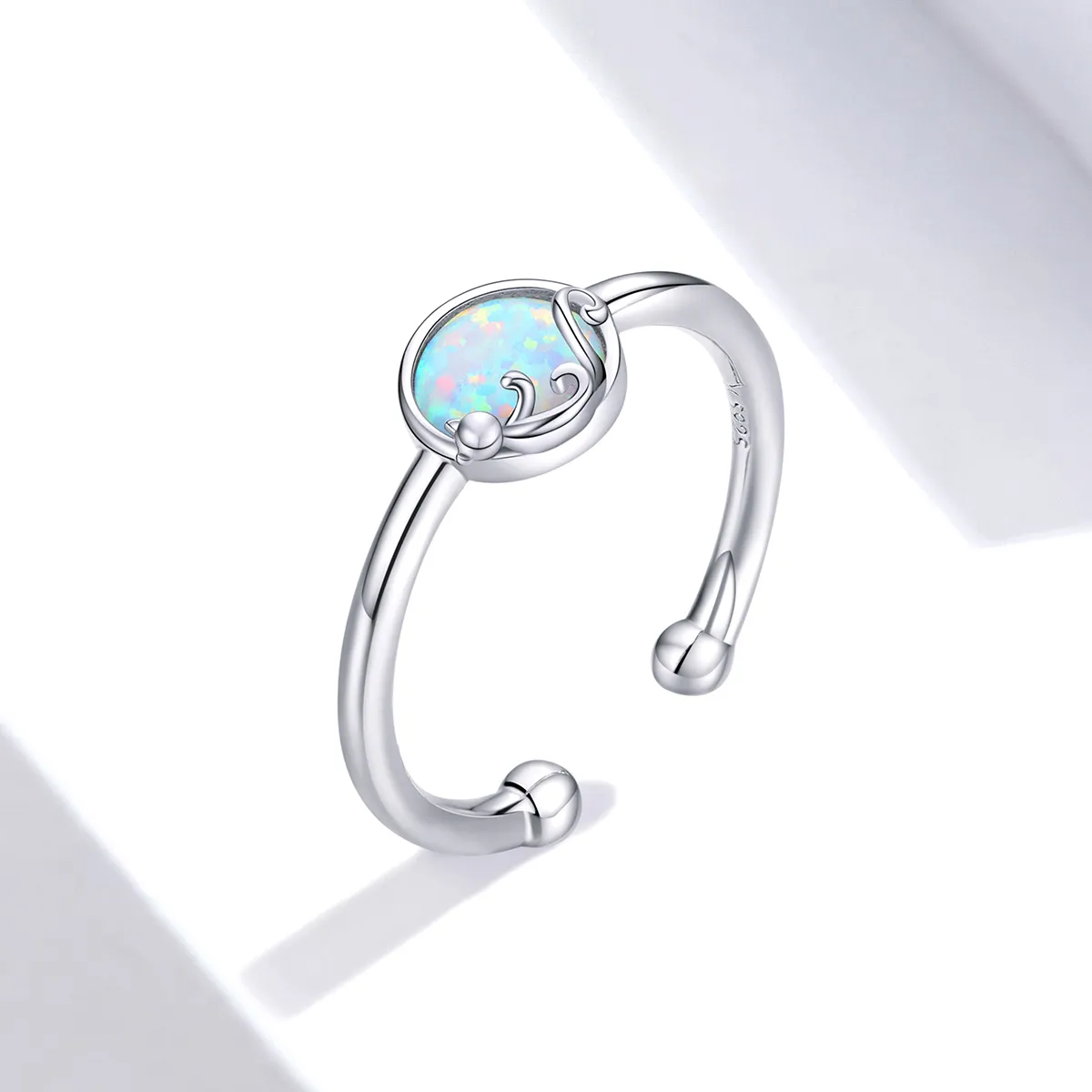 Pandora Style Silver Kitty In Shine Open Ring - SCR651