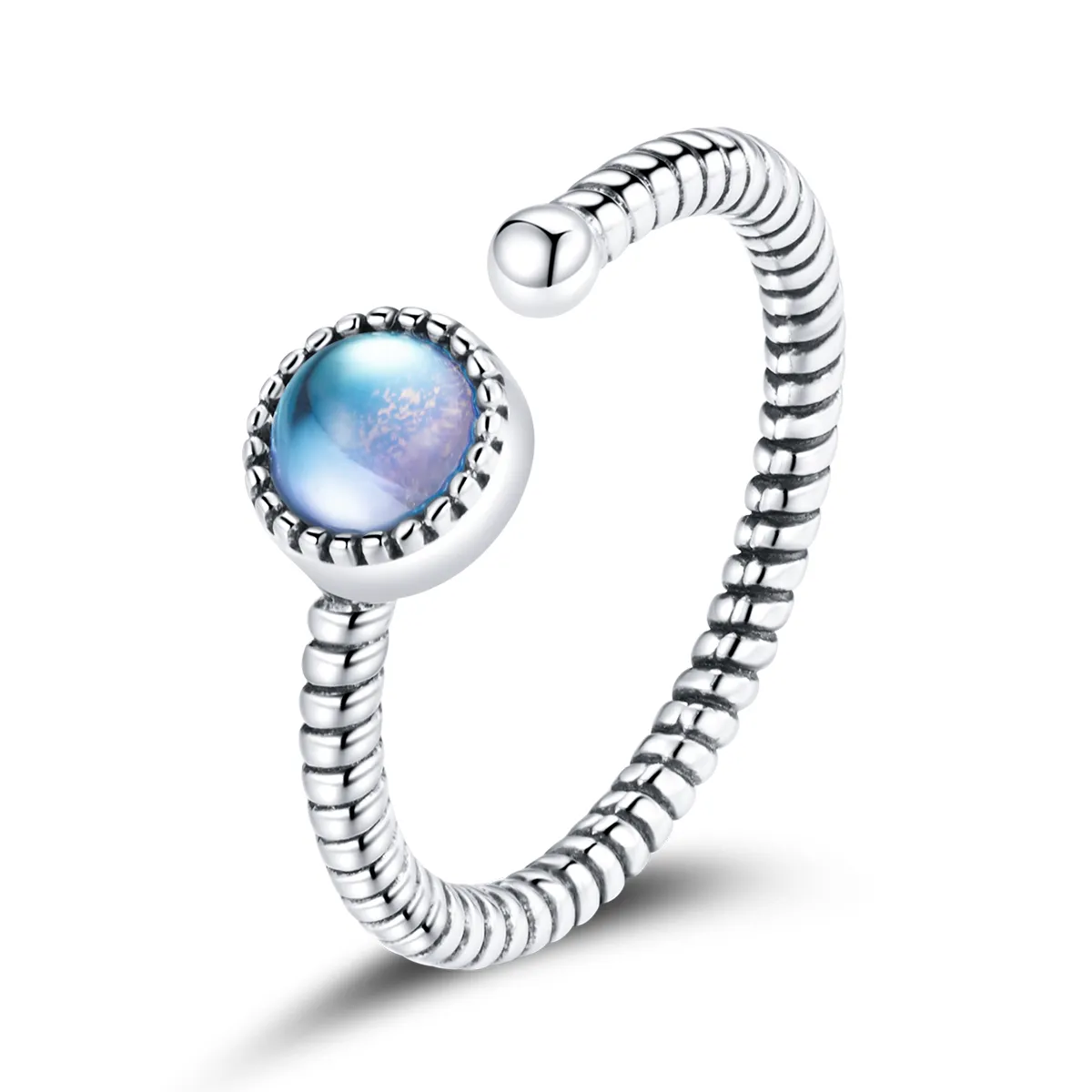 pandora style silver moonlight lover open ring scr698