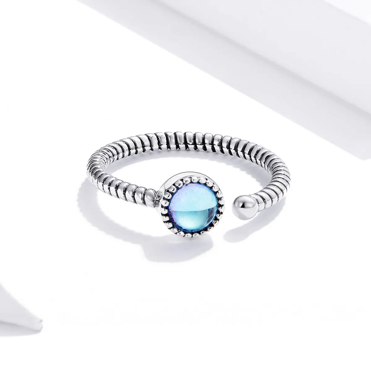 Pandora Style Silver Moonlight Lover Open Ring - SCR698