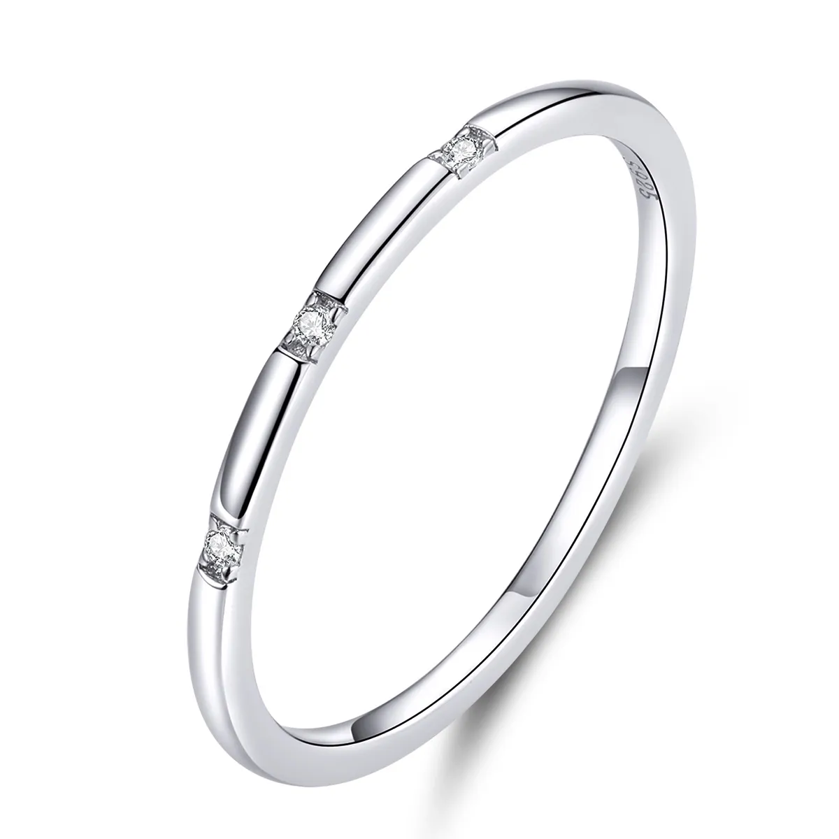 Pandora Style Silver Slim Ring - SCR591