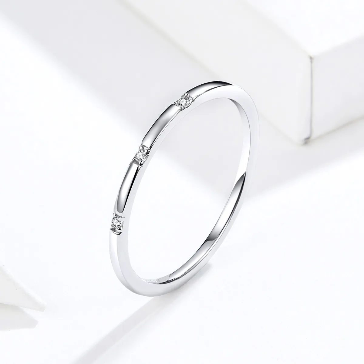 Pandora Style Silver Slim Ring - SCR591