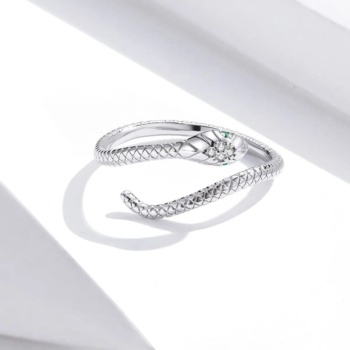 Pandora Style Silver Snake Open Ring - SCR666