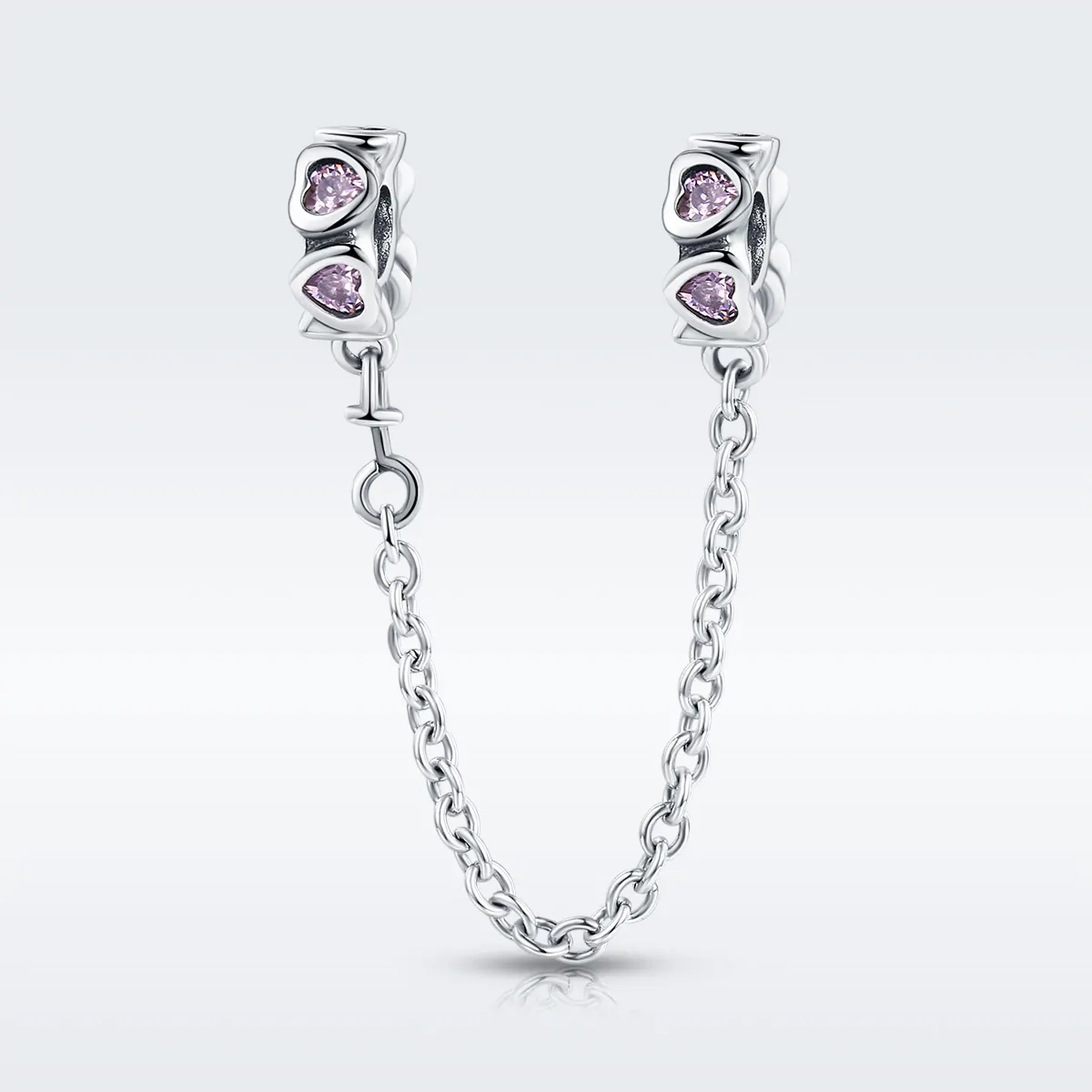 Pandora Style Silver Fragrant Heart Safety Chain - SCC562