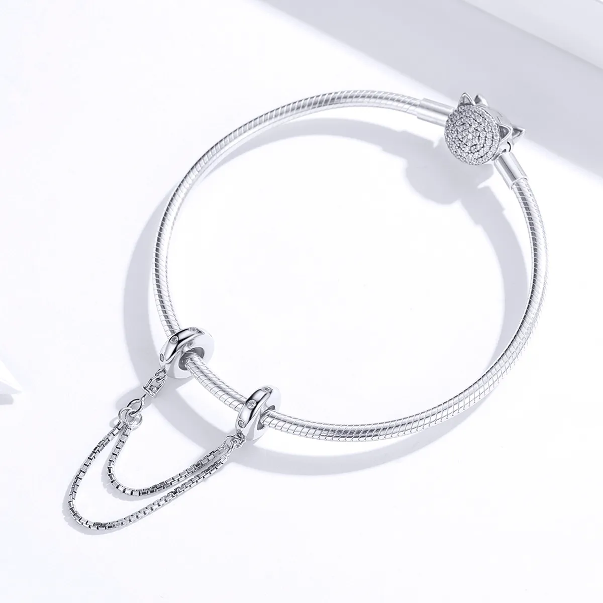 Pandora Style Silver Simple Chain Safety Chain - SCC1419