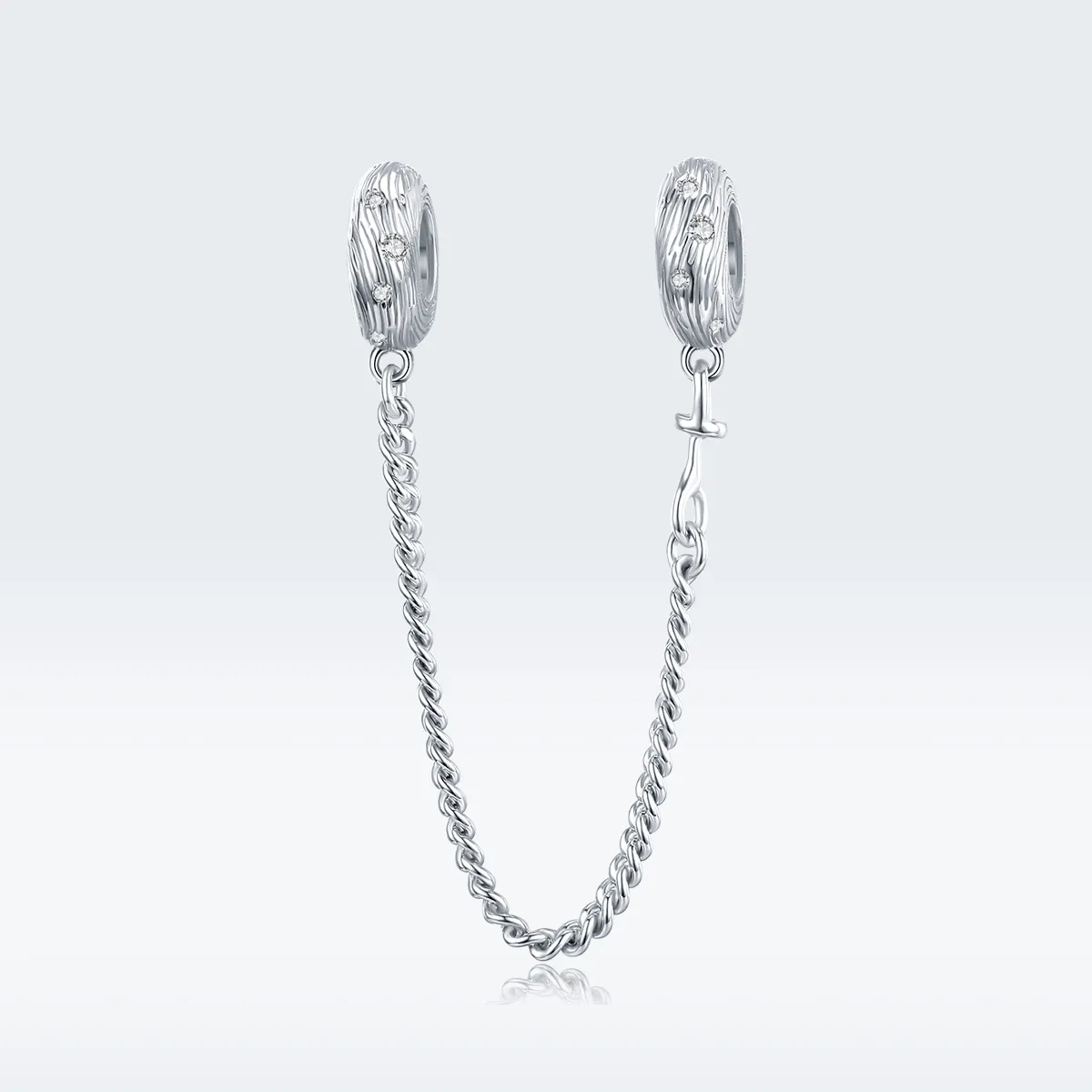 Pandora Style Silver Water Wave Safety Chain - SCC1577