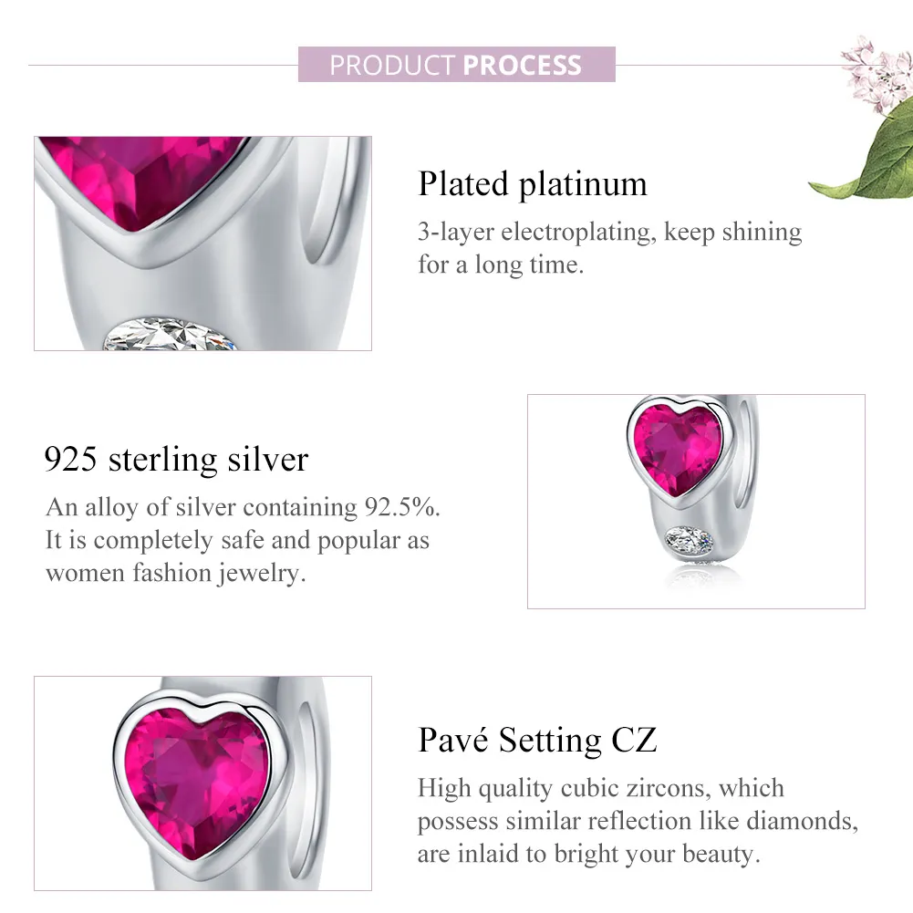 Pandora Style Silver Bright Love Spacer Charm - BSC123