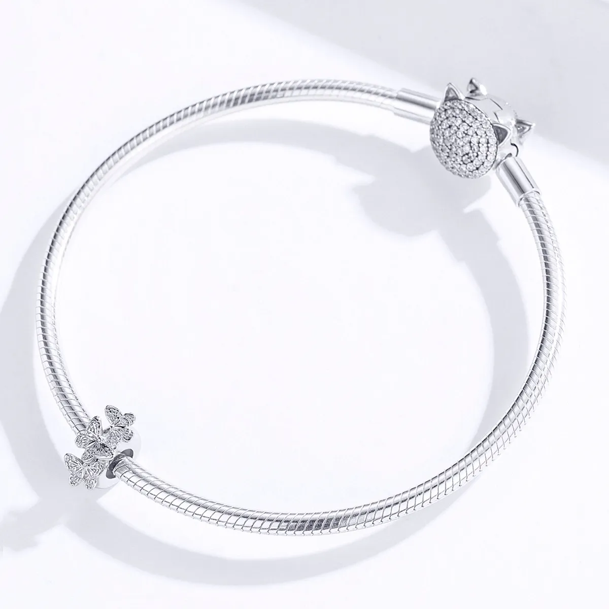 Pandora Style Silver Butterfly Spacer Charm - BSC120