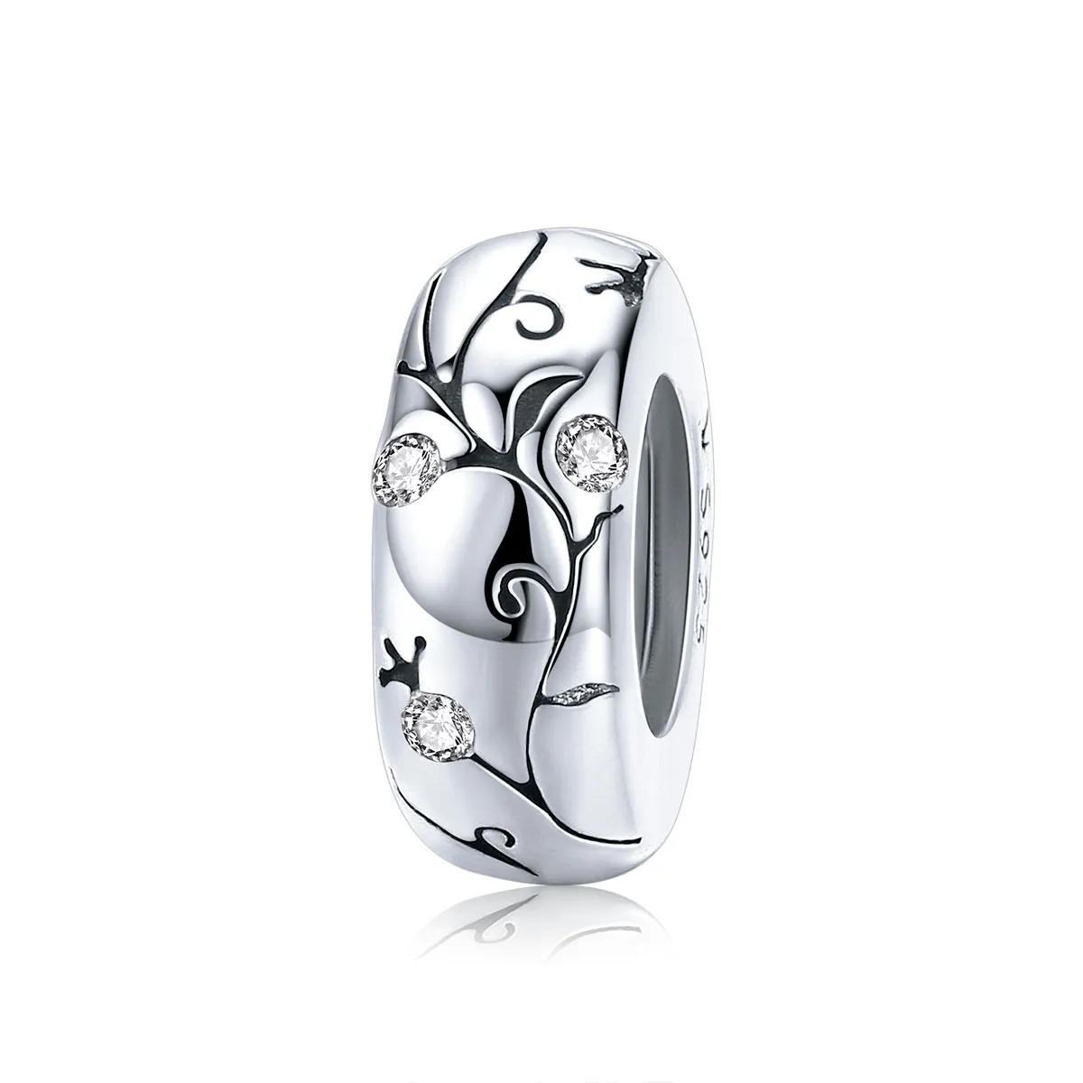 pandora style silver classical pattern spacer charm scc1559