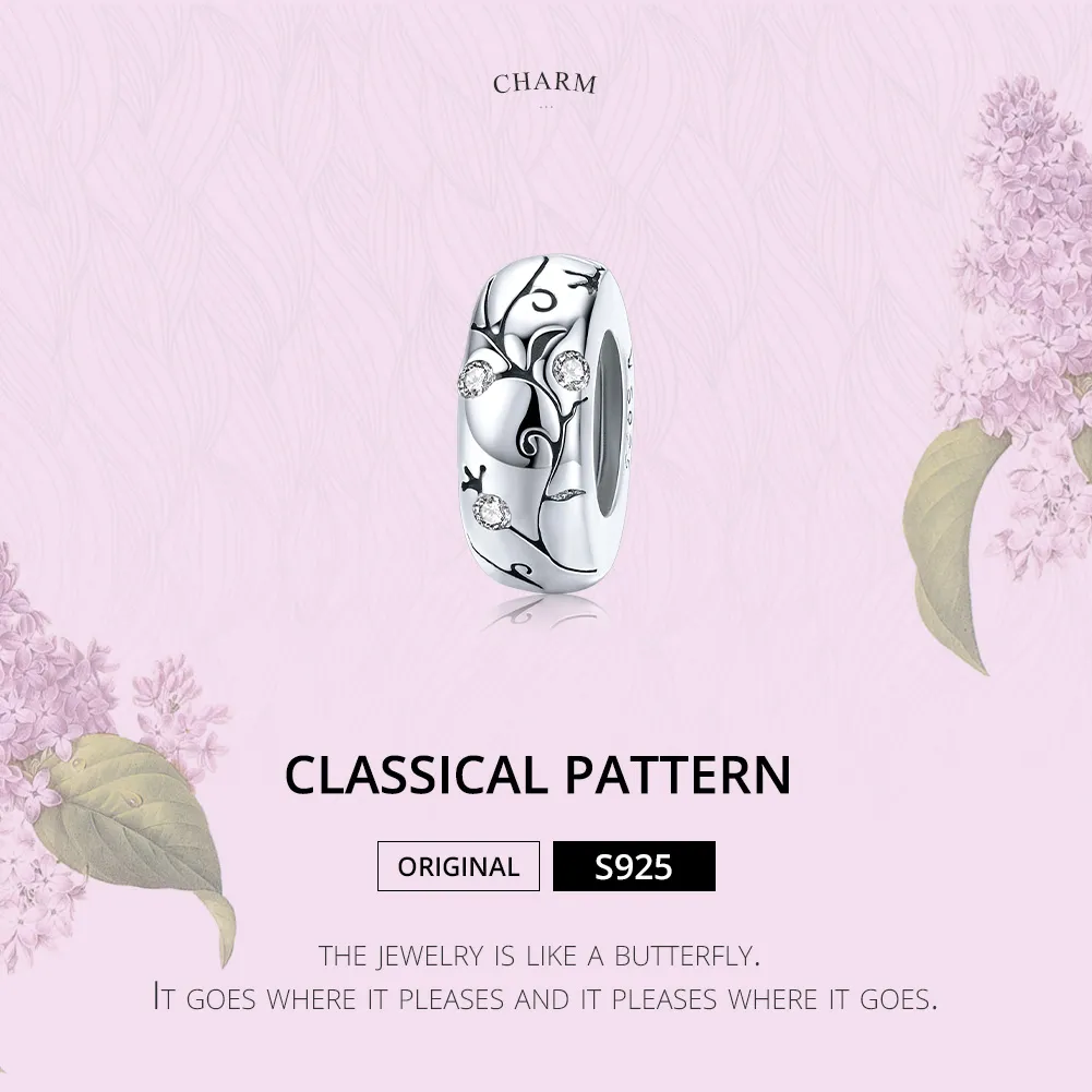 Pandora Style Silver Classical Pattern Spacer Charm - SCC1559