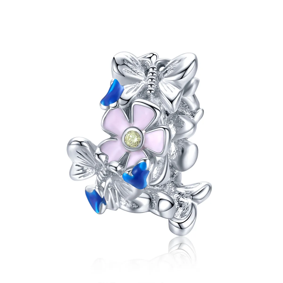 pandora style silver colorful garden spacer charm bsc288