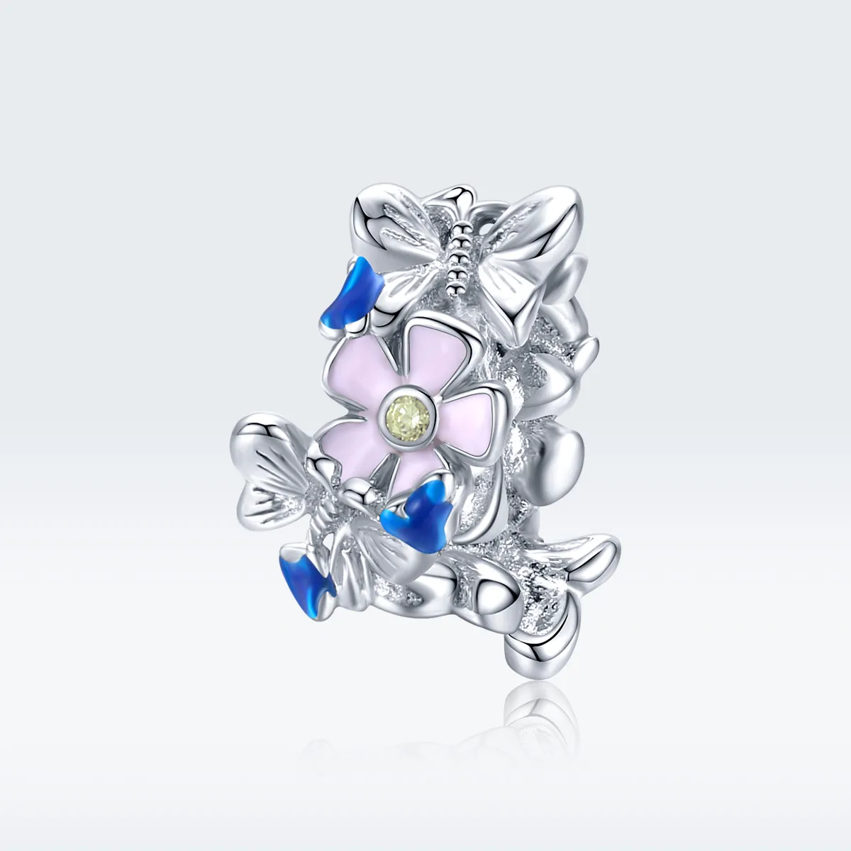 Pandora Style Silver Colorful Garden Spacer Charm - BSC288