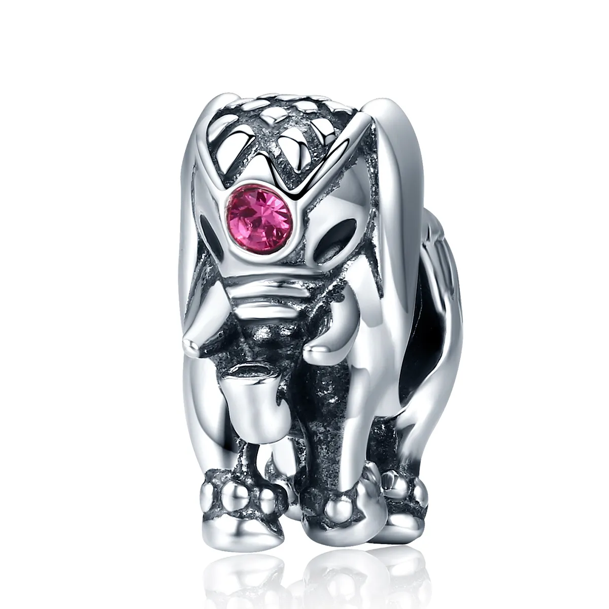 Pandora Style Silver Cute Baby Elephant Spacer Charm - SCC321