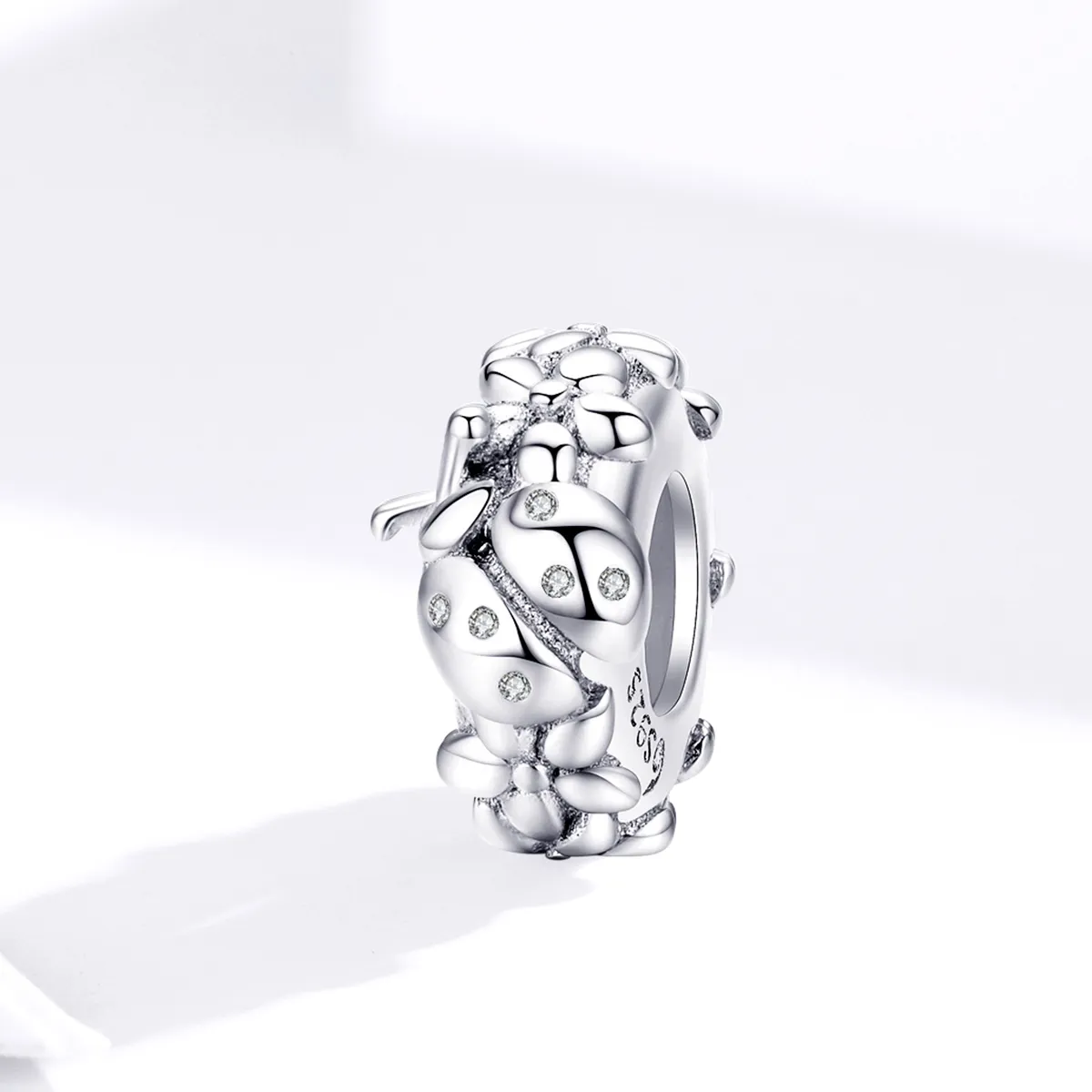 Pandora Style Silver Ladybug Spacer Charm - BSC112