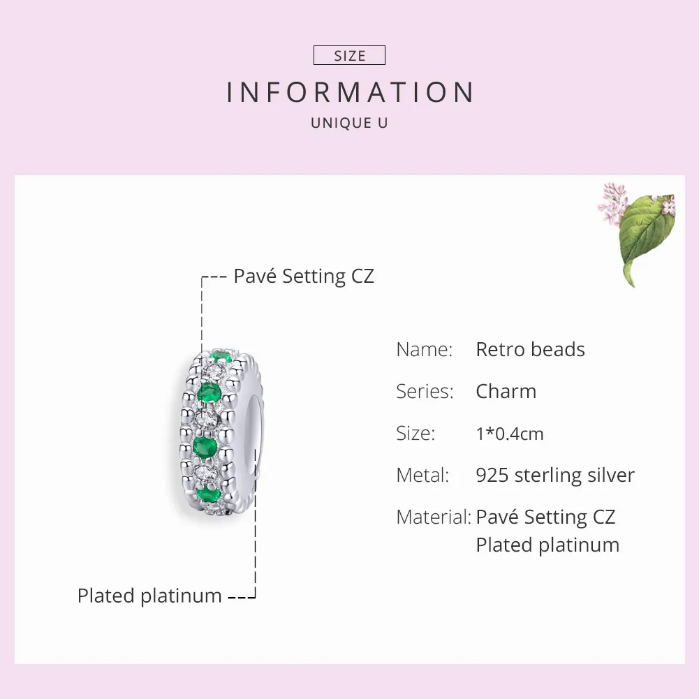 Pandora Style Silver Retro Spacer Charm - BSC185