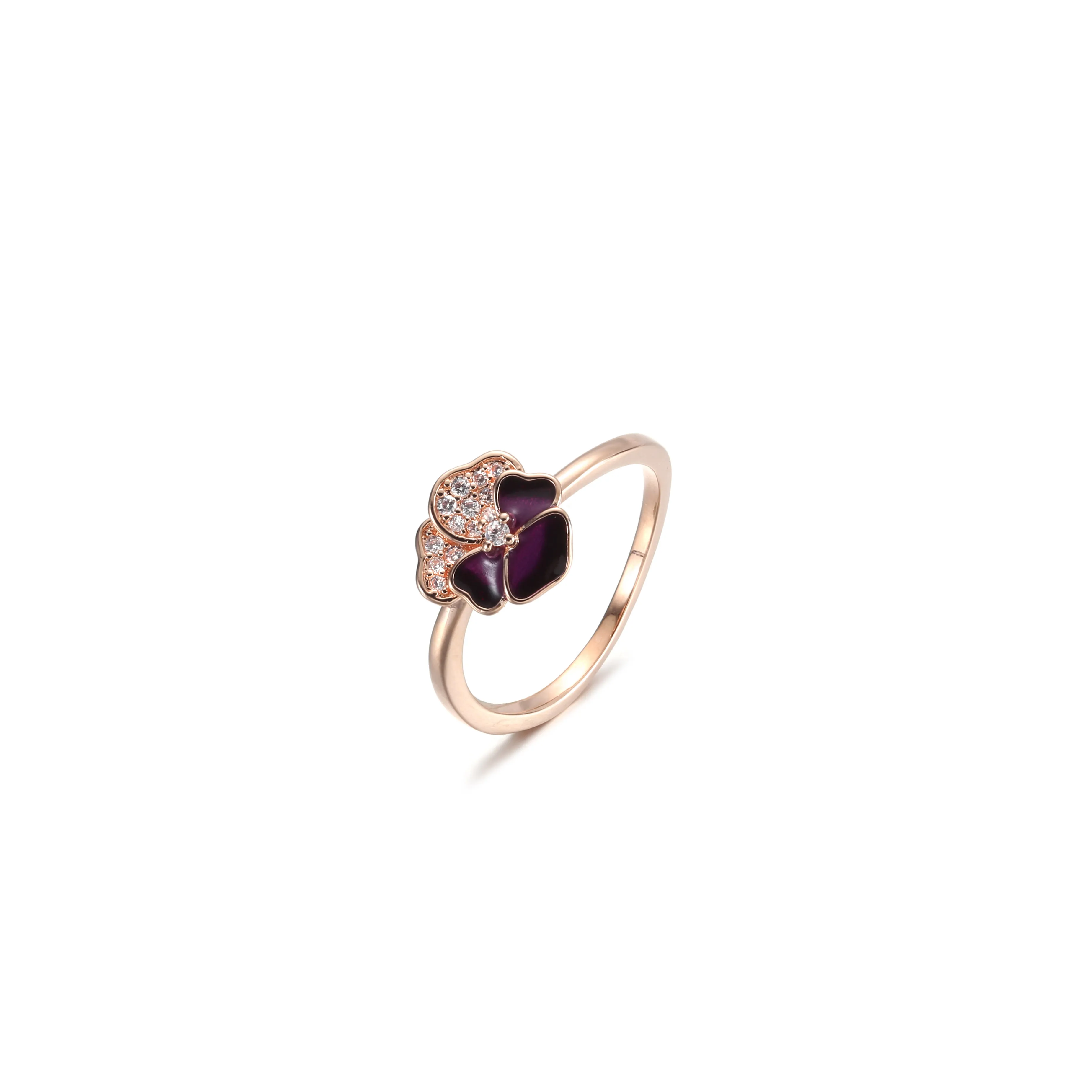 PANDORA Deep Purple Pansy Flower Ring - 180764C01