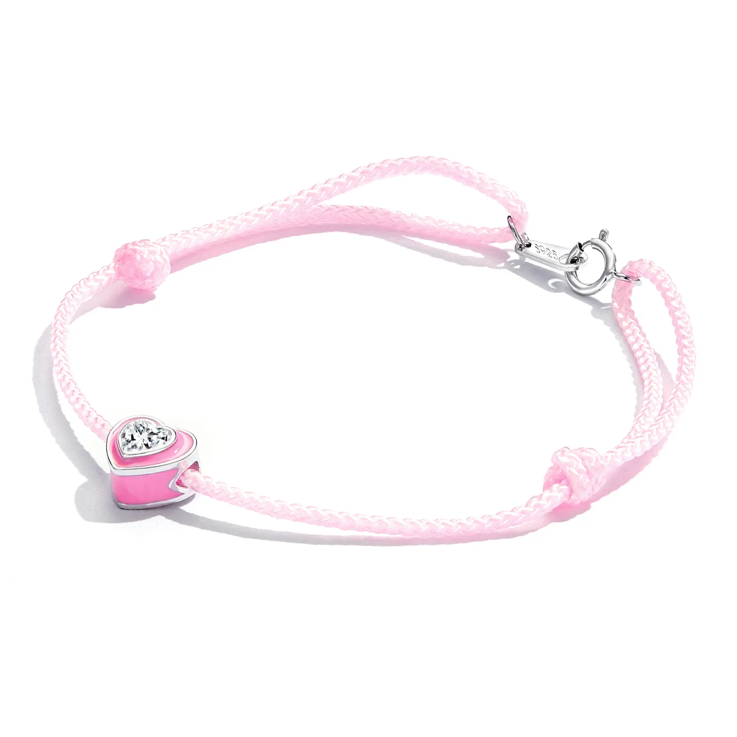 Pandora Style Pink Heart Anklet - SCT022