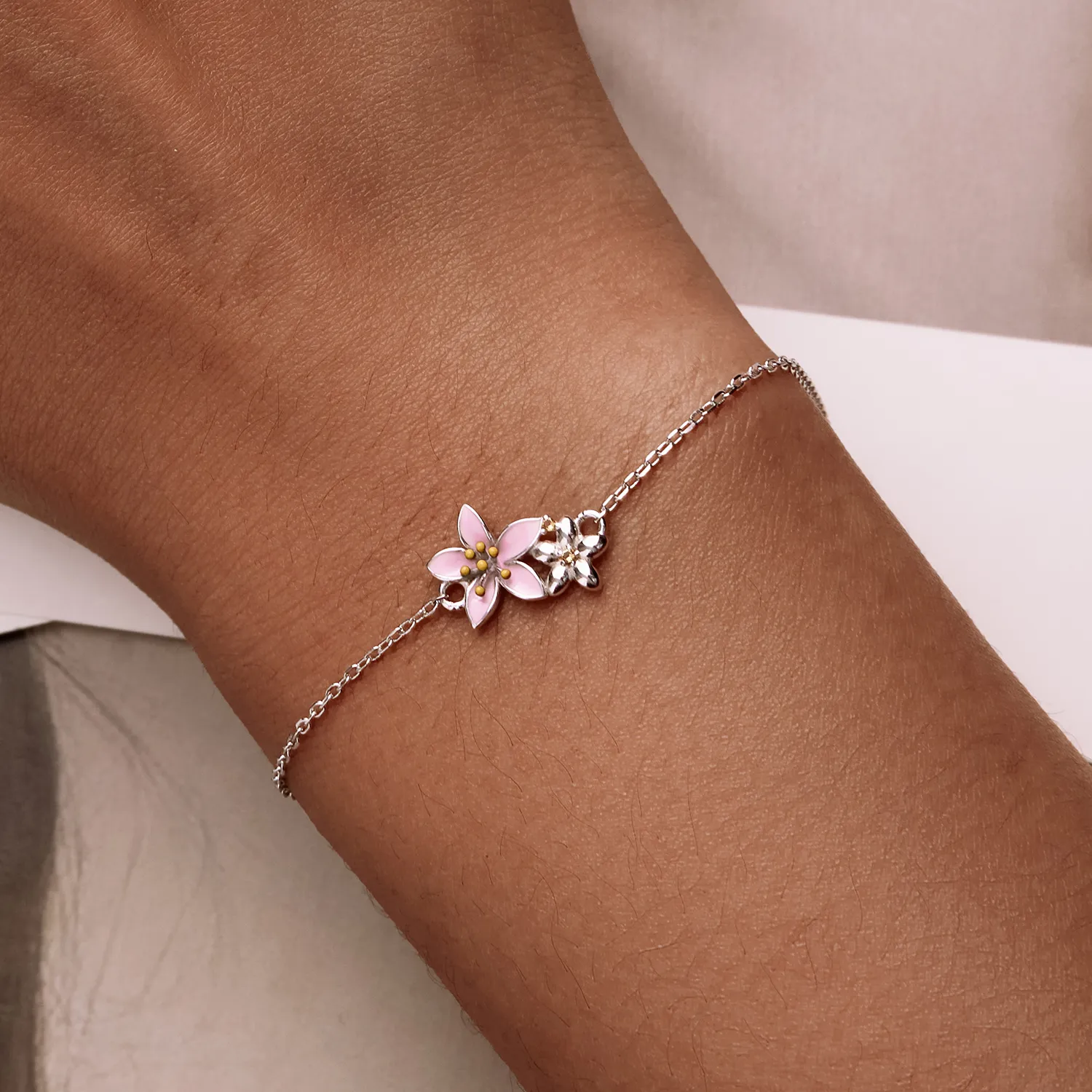 Pandora Style Beautiful Sakura Bracelet - SCB232