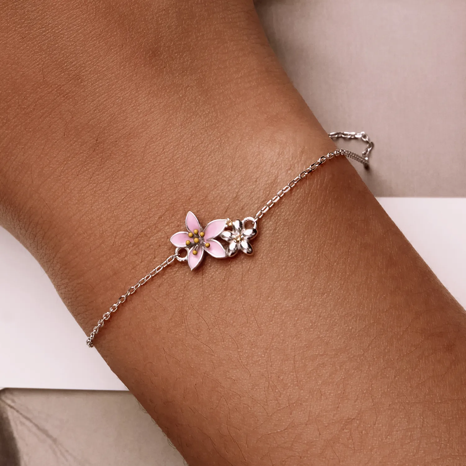 Pandora Style Beautiful Sakura Bracelet - SCB232