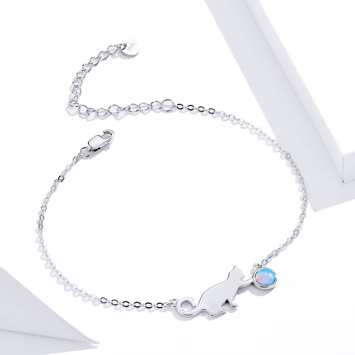 Pandora Style Opal Cat Bracelet - SCB175