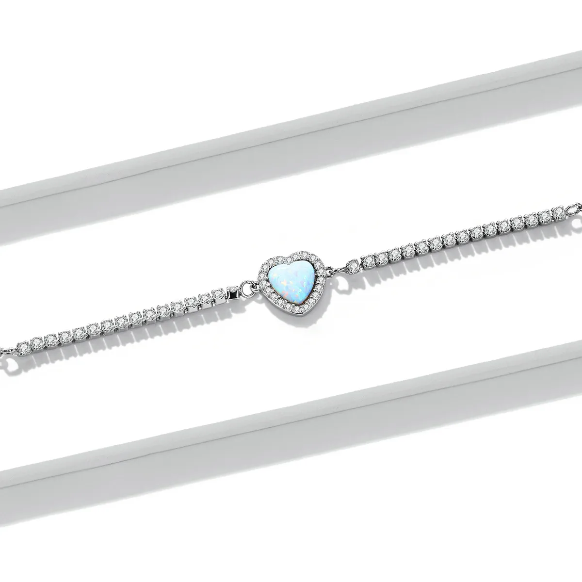 Pandora Style Opal Love Bracelet - BSB086