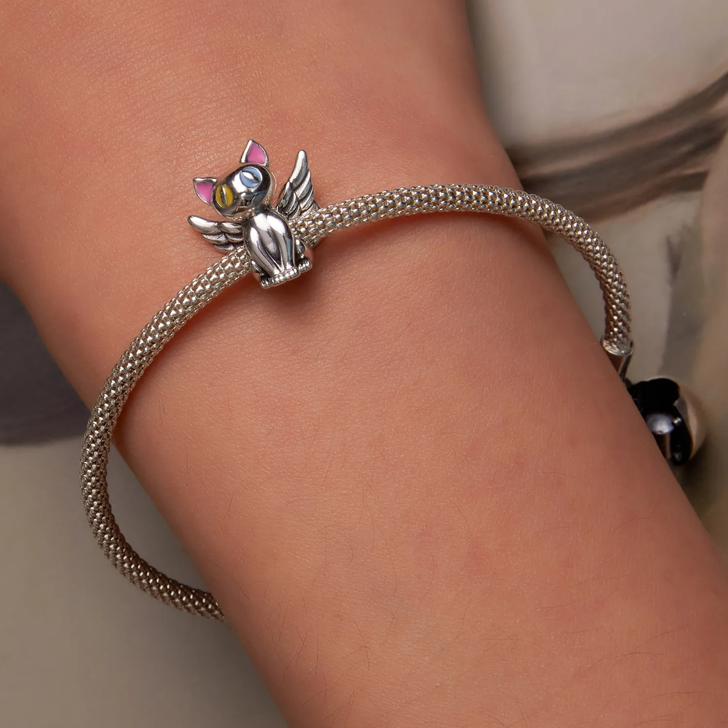 Pandora Style Angel Cat Charm - SCC2299