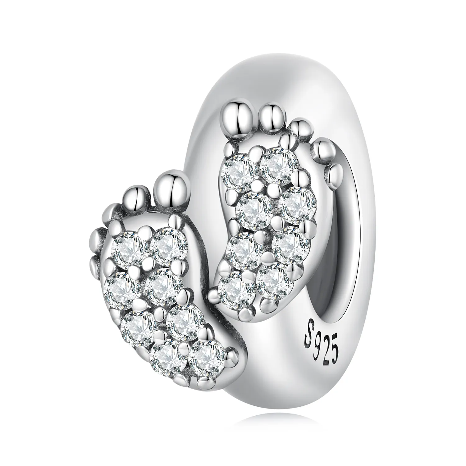 Pandora Style Baby Feet Spacer Charm - BSC688