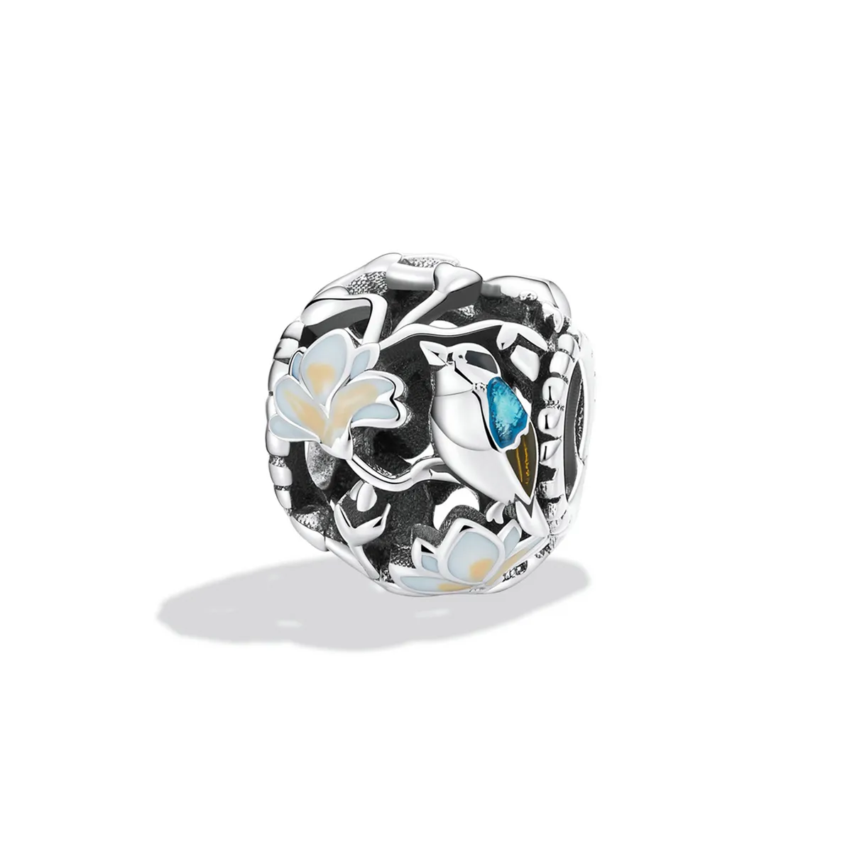 Pandora Style Birds and Flowers - Equinox Charm - SCC2194