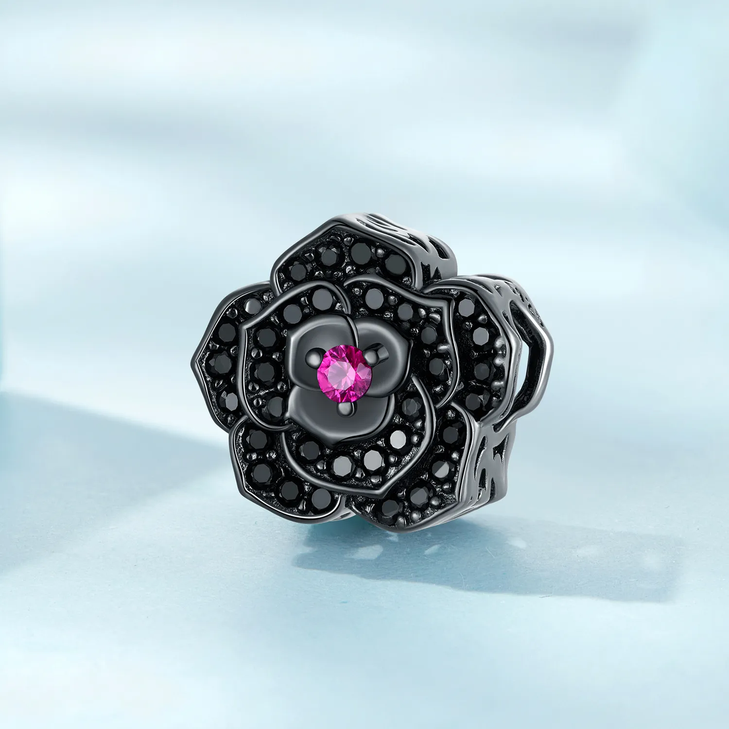 Pandora Style Black Rose Charm - SCC2380