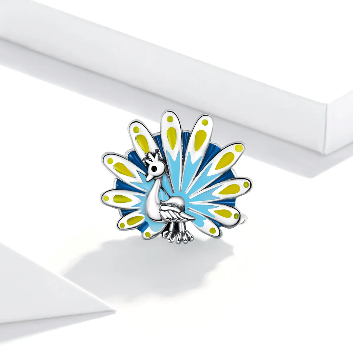 Pandora Style Blue Peacock Charm - SCC1644