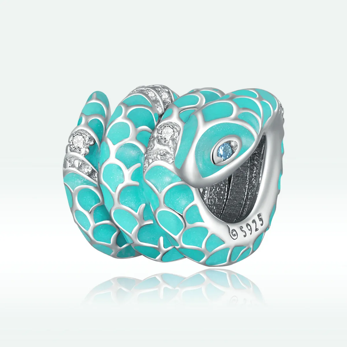 Pandora Style Blue Snake Charm - BSC576