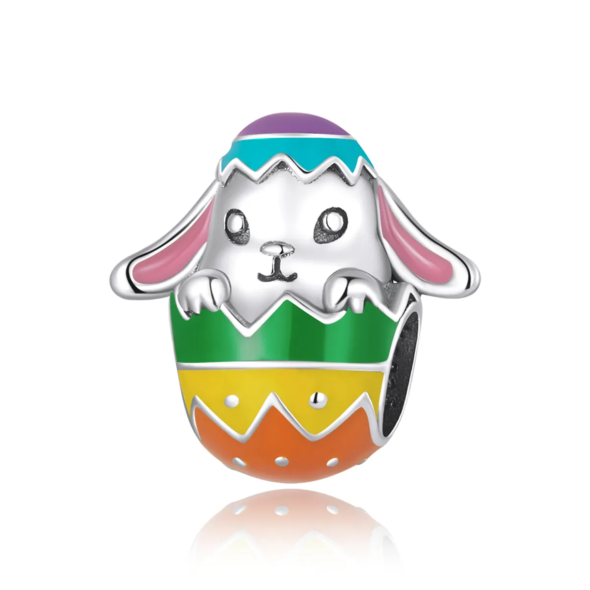 Pandora Style Bunny Eggs Charm - SCC2117