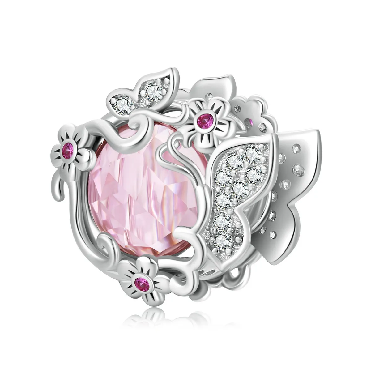 Pandora Style Butterflies Flying Charm - BSC552