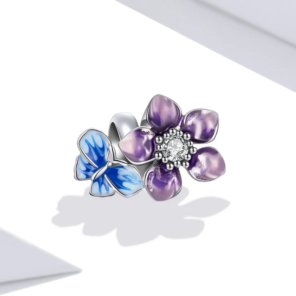 Pandora Style Butterfly Flower Charm - SCC2094