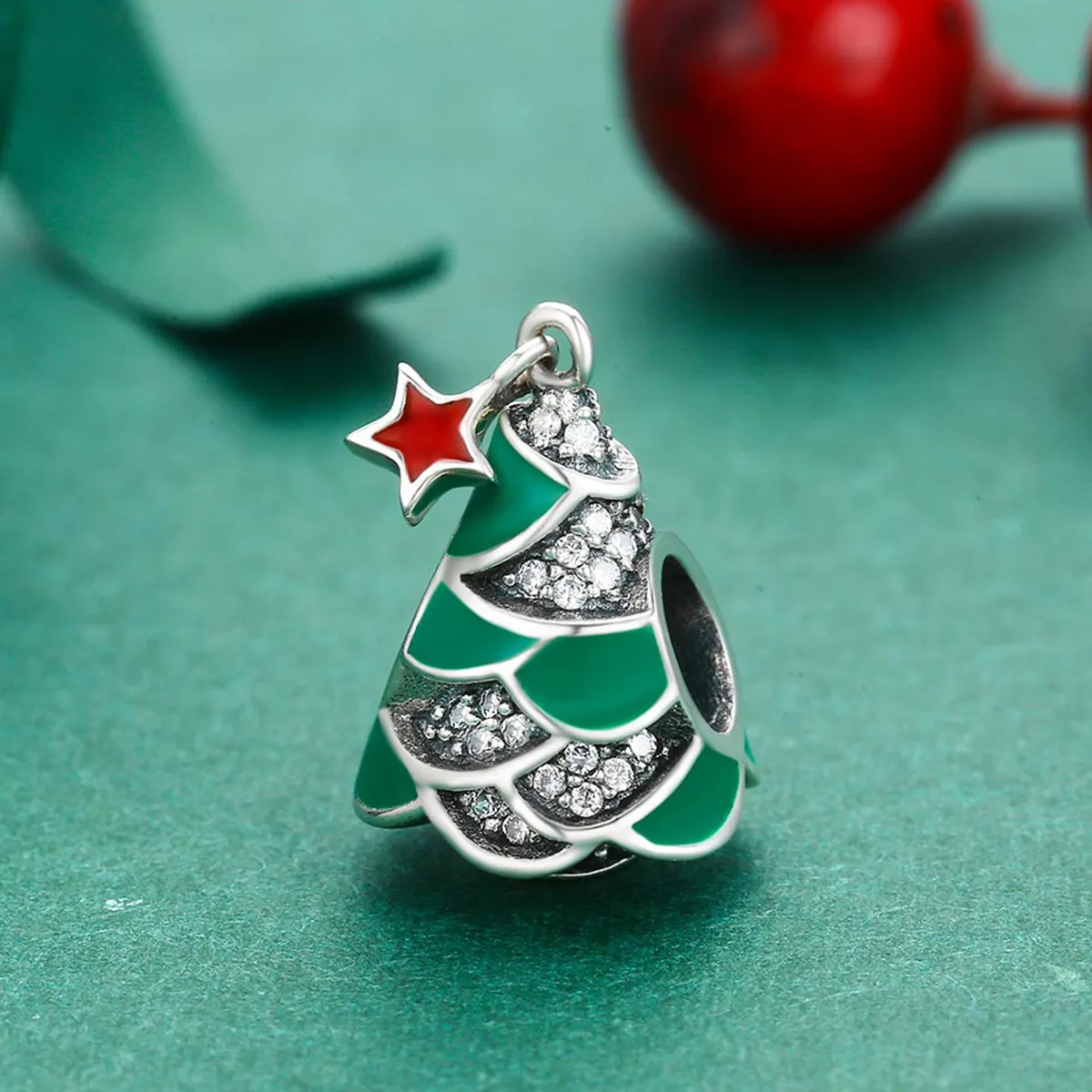 Pandora Style Christmas Tree Charm - SCC307